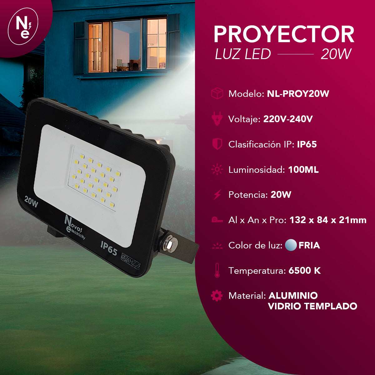 Proyector Led FLOODLIGHT 20W