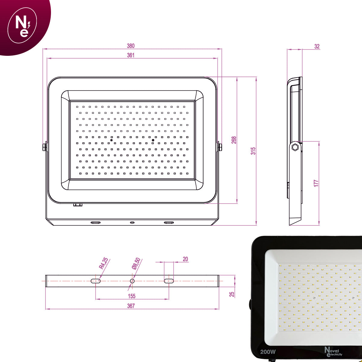 Proyector Led FLOODLIGHT 200W