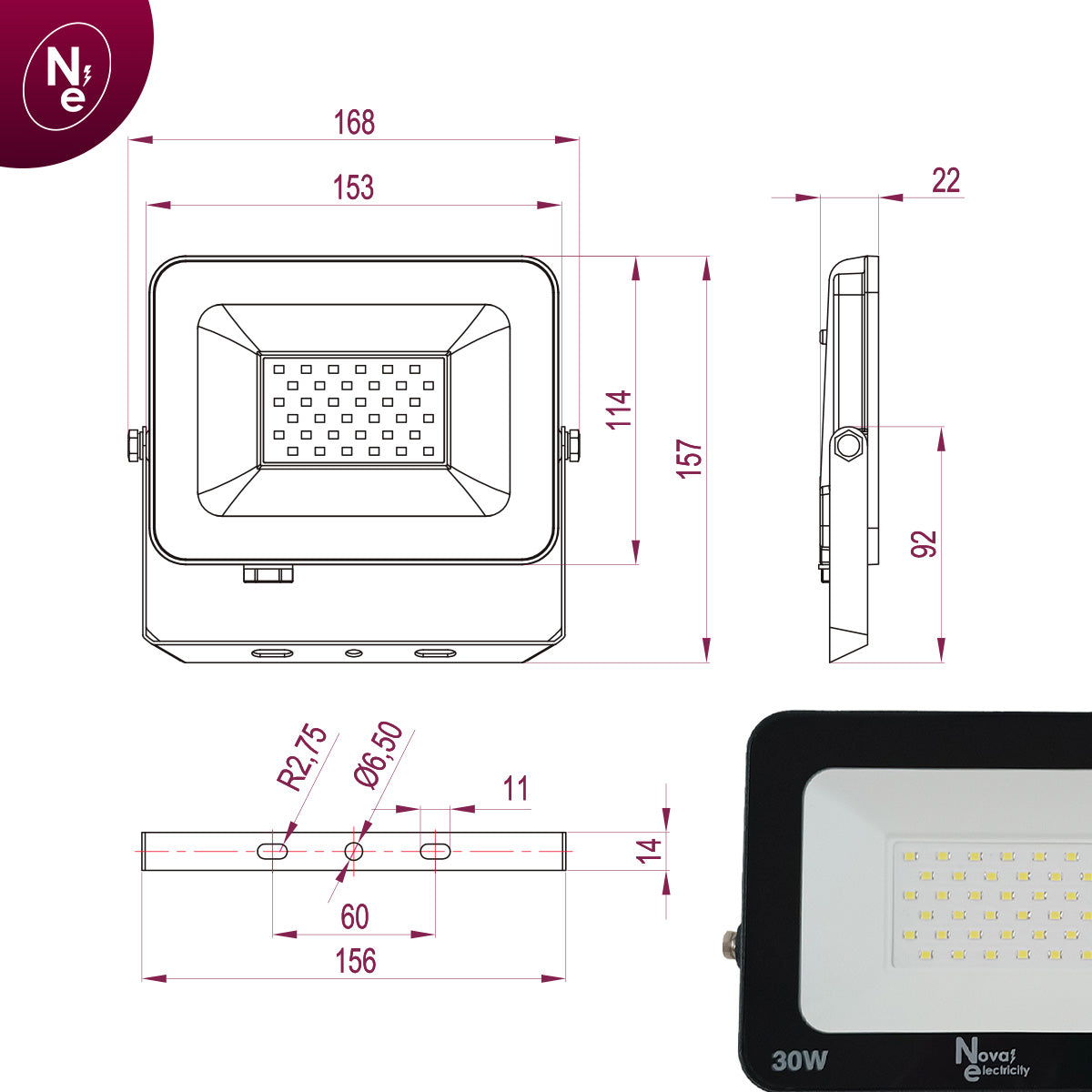 Proyector Led FLOODLIGHT 30W