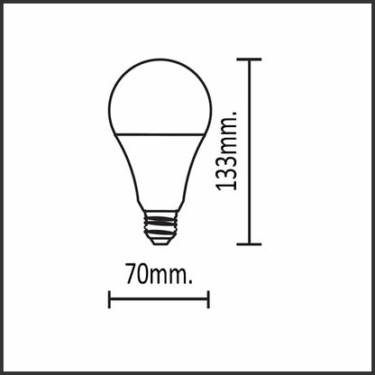 Bulbo ECO LED A70 15W - Luz Cálida, Fría y Neutra | Eficiencia y Estilo Clásico